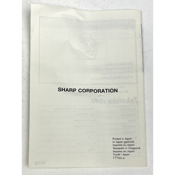 SHARP LCD Projector Optional LENS AN-30WLE 90mm 1:4.5 w/ Caps Box Manual EUC - Picture 6 of 6